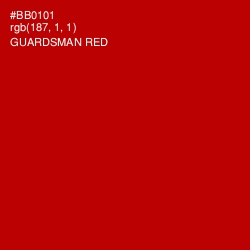 #BB0101 - Guardsman Red Color Image